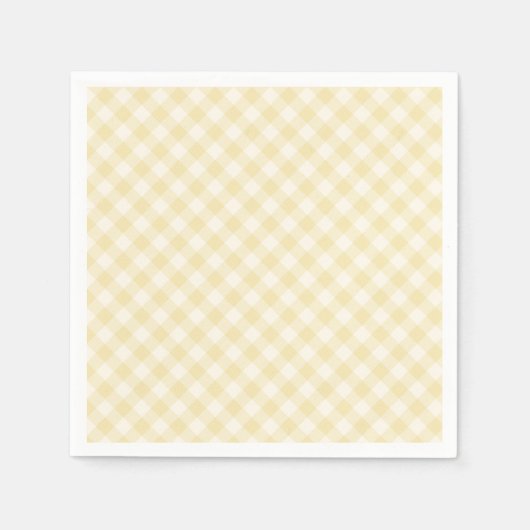 Lente Retro Gingham | Botercreme Servet (Voorkant)