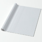 Lente Retro Gingham | Poederblauw Cadeaupapier (Uitgerold)
