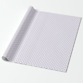 Lente Retro Gingham | Stof Lavendel Cadeaupapier (Uitgerold)