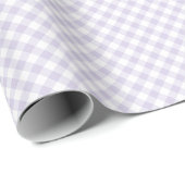 Lente Retro Gingham | Stof Lavendel Cadeaupapier (Rol Hoek)
