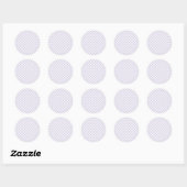 Lente Retro Gingham | Stof Lavendel Ronde Sticker (Vel)