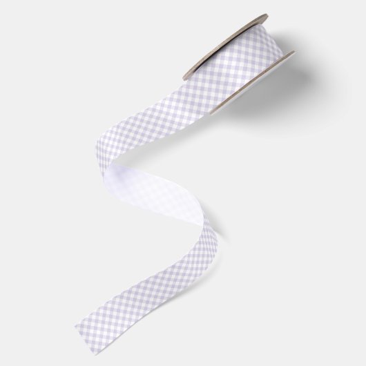 Lente Retro Gingham | Stof Lavendel Satijnen Lint (Achterkant)
