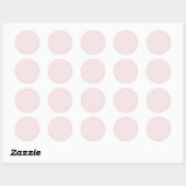 Lente Retro Gingham | Zachte Blos Ronde Sticker (Vel)