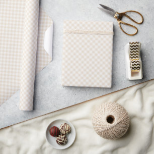 Lente Retro Gingham Zachte Linnen Cadeaupapier
