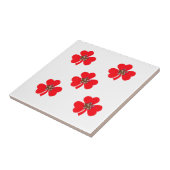 Lente rode, rode klavers voor de keuken tegeltje (Zijkant)