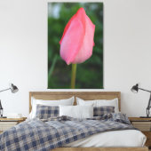 Lente rode tulp bloem fotokunst. canvas afdruk (Insitu (Slaapkamer))