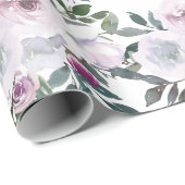 Lente romantische bloemen | Aquarel Cadeaupapier (Rol Hoek)