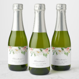 Lente Romantische Mini Mousserende Wijn Fleslabels Sparkling Wijnetiket