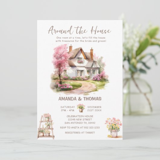 Lente rond het Vrijgezellenfeest van de huisparen Kaart (Staand voorkant)