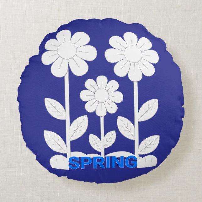 Lente  rond kussen (Voorkant)