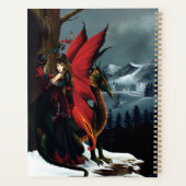 Lente Rood Fee Draak Moeder Natuur Fantasie Planner (Achterkant)
