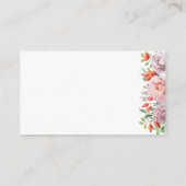 Lente Roos Bruiloft QR Code RSVP Informatiekaartje (Achterkant)