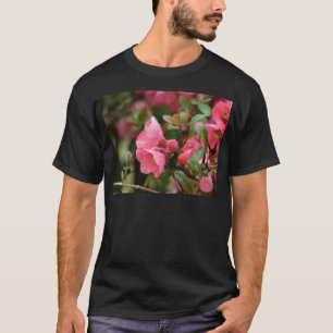 Lente roze bloeiende kweepel t-shirt