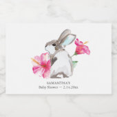 Lente Roze Bloemen en Bubbly Mousserende Wijn Labe Sparkling Wijnetiket (Enkel label)