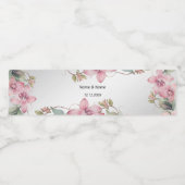 Lente Roze Bloemen Water Fles Label Waterfles Etiket (Enkel label)