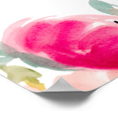 Lente roze boho chique tuin bloemenbruids welkom poster (Hoek)