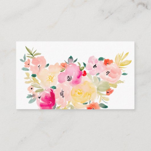 Lente roze boho tuin bloemenbruids register informatiekaartje (Achterkant)