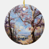 Lente Roze Boom Ornament (Achterkant)