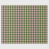 Lente Roze En Groen Gingham Cadeaupapier (Vlak)