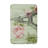 lente roze florale franse eiffeltoren badmat (Voorkant Verticaal)