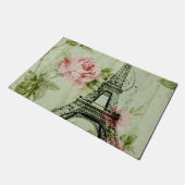 lente roze florale franse eiffeltoren deurmat (Schuin)