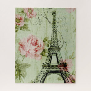 lente roze florale franse eiffeltoren legpuzzel
