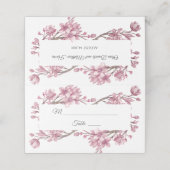 Lente Roze kersenbloesem. Bloemenbruiloft Plaatskaartje (Buitenkant ongevouwen)