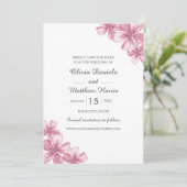 Lente roze kersenbloesem. Bloemenbruiloft Save The Date (Staand voorkant)