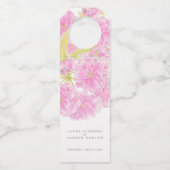 Lente roze kersenbloesem bruiloft flessenhanger (Voorkant)