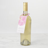 Lente roze kersenbloesem bruiloft flessenhanger (Schuin)