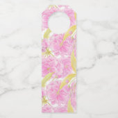 Lente roze kersenbloesem bruiloft flessenhanger (Achterkant)