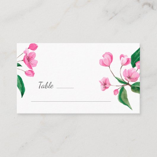 Lente Roze Kersenbloesem. Floral Plaatskaartje (Voorkant)