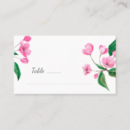 Lente Roze Kersenbloesem. Floral Plaatskaartje