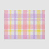 Lente Roze Lavendel Schotlandse ruit Tissuepapier (Voorkant)