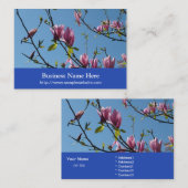 Lente roze Magnolia bloemen Visitekaartje (Voorkant / Achterkant)