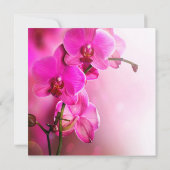 Lente Roze Orchidee Bruiloft Uitnodigen Kaart (Achterkant)