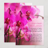 Lente Roze Orchidee Bruiloft Uitnodigen Kaart (Voorkant / Achterkant)