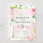 Lente Roze Roze Vlinder Tuin Huwelijksprogramma Kaart (Achterkant)