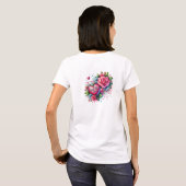 Lente roze rozen glitter hart glam Beste Mam T-shirt (Achterkant volledig)