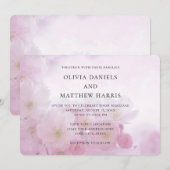 Lente roze sakura, kersenbloesem. Bloemenbruiloft Kaart (Voorkant / Achterkant)