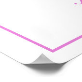 Lente Roze Vlinder Bloemen Huwelijk Poster (Hoek)