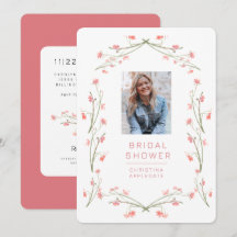 Lente Roze Wilde Bloemen Foto Bruidsdouche