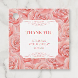 Lente Rozen Bloesem Bloesem Bloemen Dank u Bedankjes Labels