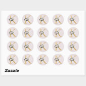 Lente rozen gouden initiaal sticker letter K (Vel)
