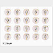 Lente rozen gouden initiaal sticker letter T (Vel)