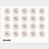 Lente rozen gouden initialen sticker letter S (Vel)