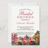 Lente rustieke bloemige roze VOGEL Bruidsdiner Kaart (Voorkant)