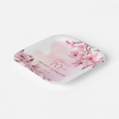 Lente Sakura Kersenbloesem Roze Cream Verjaardag Papieren Bordje (Gebogen)