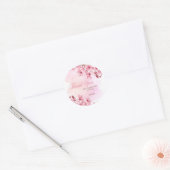Lente Sakura Kersenbloesem Roze Cream Verjaardag Ronde Sticker (Envelop)