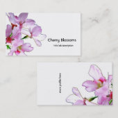Lente Sakura/roze Cherry Blossom Visitekaartje (Voorkant / Achterkant)